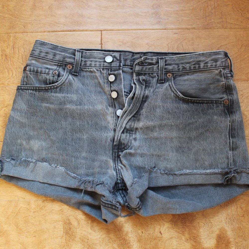 Levi's Gray Jean Shorts